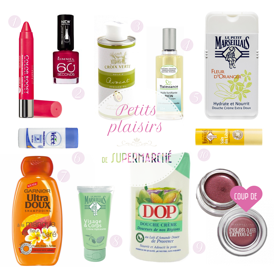 Produits de beauté plaisir de supermarché